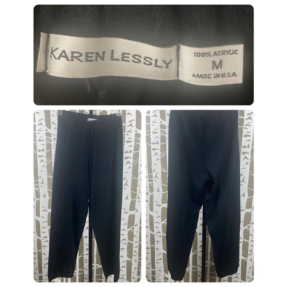90s Sweater Knit Pants sz M Black